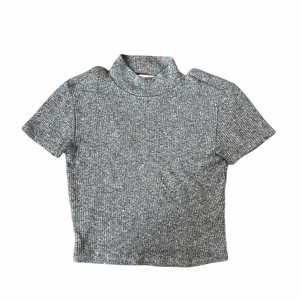 Garage Back Cut Out Stretchy Short Sleeve Shirt Size Large